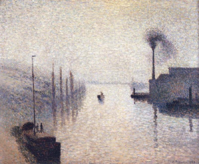Camille Pissarro L-lle Lacroix,Rouen oil painting picture